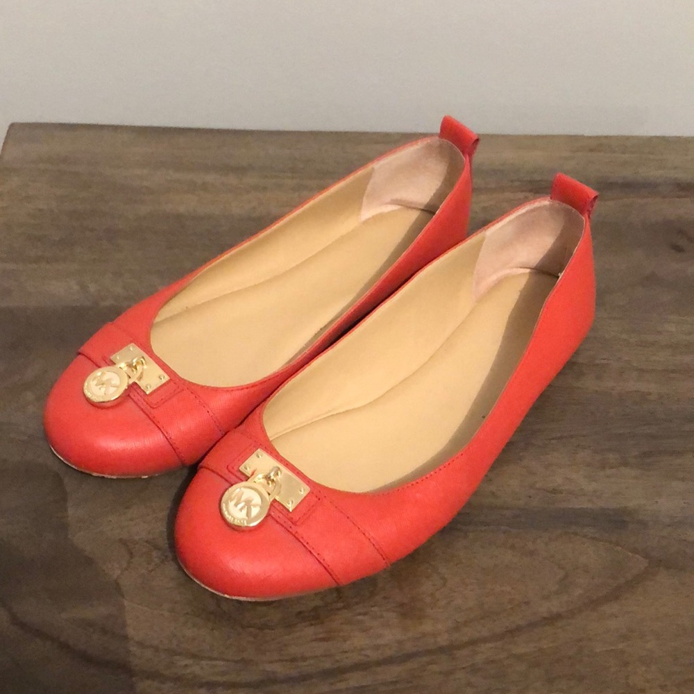 Michael Kors orange Flats